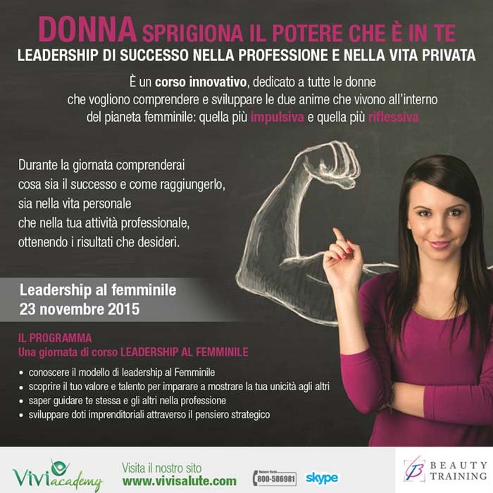 Training ViviSalute - Un corso per sole Donne: Leadership al Femminile